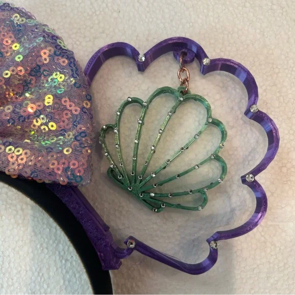 Disney Purple and Green Sequin Headband